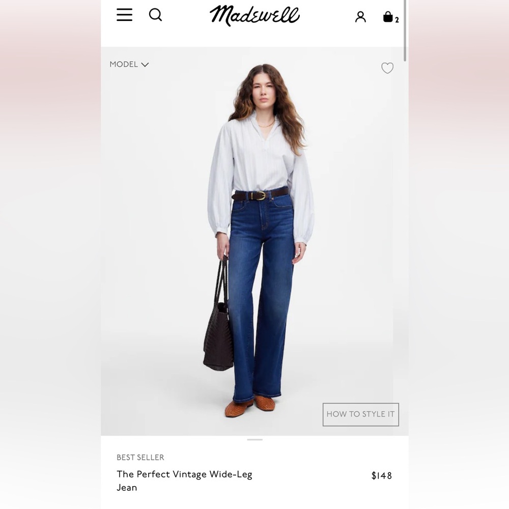 Madewell the Perfect Vintage Wide-Leg Jean